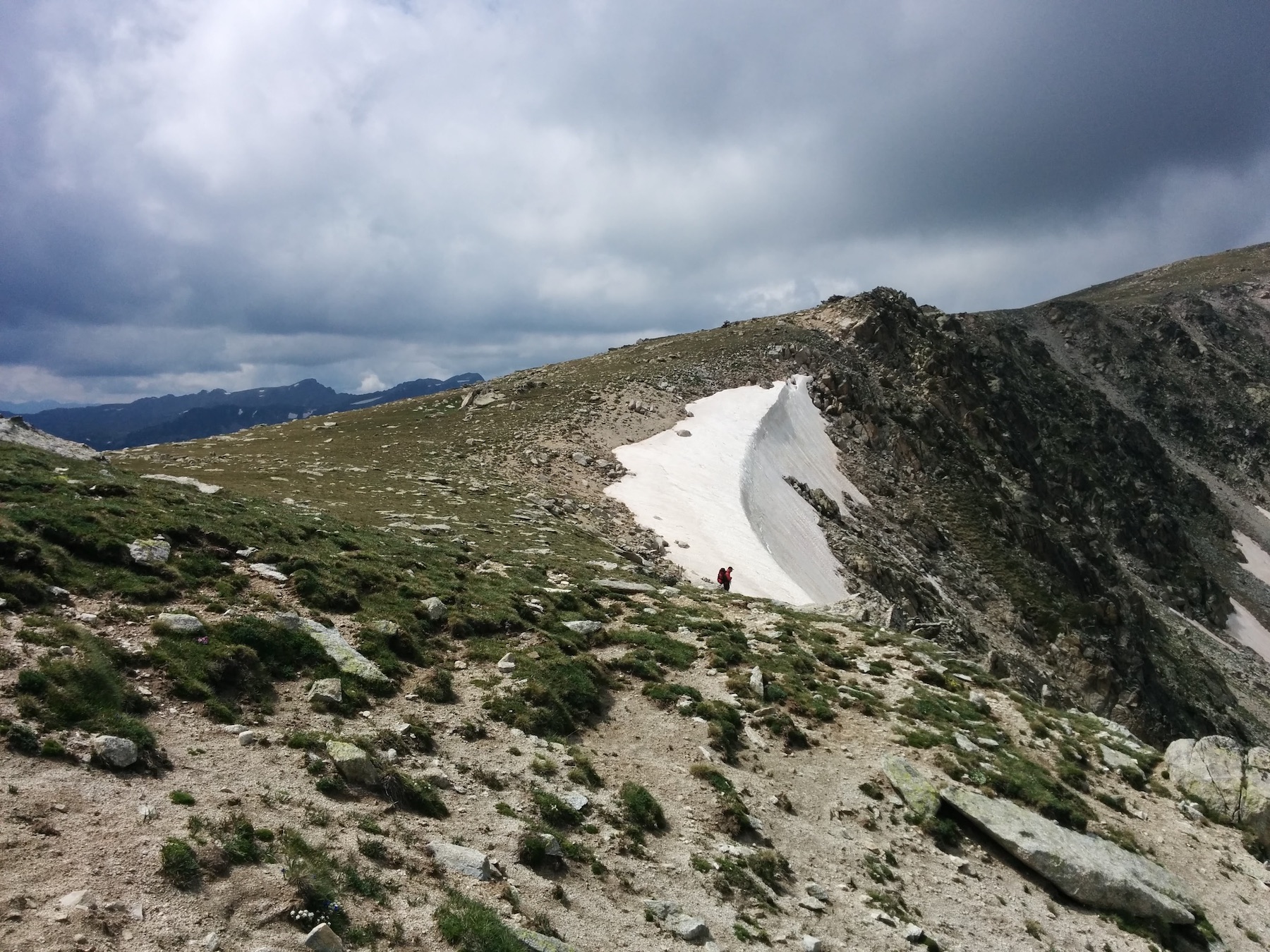 Snow at the pass, in July